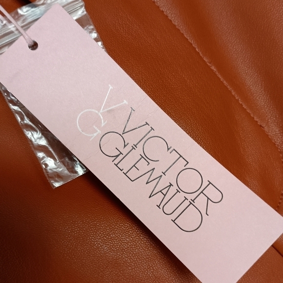 Women's Brown Leather Pants - Picture 4 of 7